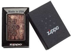 Zippo Wood Mandala Design Çakmak