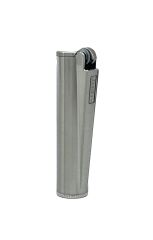 Clipper Metal Benzinli Çakmak - Mat Gümüş (Mat Krom) Özel Metal Kutulu