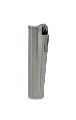 Clipper Metal Benzinli Çakmak - Mat Gümüş (Mat Krom) Özel Metal Kutulu