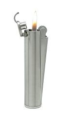 Clipper Metal Benzinli Çakmak - Mat Gümüş (Mat Krom) Özel Metal Kutulu