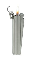Clipper Metal Benzinli Çakmak - Mat Gümüş (Mat Krom) Özel Metal Kutulu