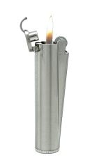 Clipper Metal Benzinli Çakmak - Mat Gümüş (Mat Krom) Özel Metal Kutulu