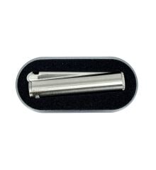 Clipper Metal Benzinli Çakmak - Mat Gümüş (Mat Krom) Özel Metal Kutulu