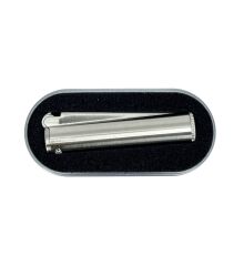 Clipper Metal Benzinli Çakmak - Mat Gümüş (Mat Krom) Özel Metal Kutulu