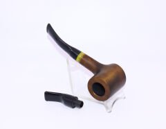 Pipsan Poker Sarı Bilezik 9mm Filtreli Çift Ağızlıklı Pipo - Yeşil