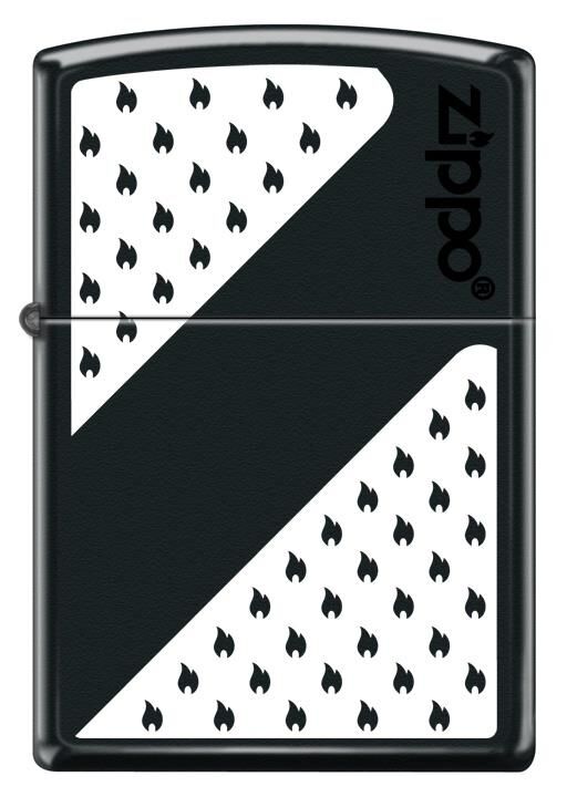Zippo Black And White Dizayn Çakmak - Siyah Beyaz