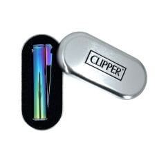 Clipper Metal Benzinli Çakmak - ICY Rainbow (Özel Metal Kutulu)