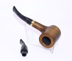 Pipsan Poker Altın Renk Bilezik 9mm Filtreli Çift Ağızlıklı Pipo - Yeşil