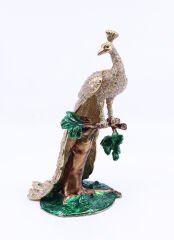 Swaroski Taşlı Tavus Kuşu Mücevher - Takı Saklama Kutusu