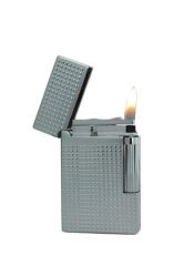 Vindiesel Soft Flame Çakmak Parlak Krom Mini Kare Kabartma Dizayn