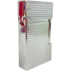 Vindiesel Soft Flame Çakmak Parlak Krom Mini Kare Kabartma Dizayn