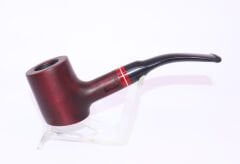 Pipsan Poker Kırmızı Bilezik 9mm Filtreli Çift Ağızlıklı Pipo - Vişne