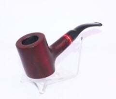 Pipsan Poker Kırmızı Bilezik 9mm Filtreli Çift Ağızlıklı Pipo - Vişne