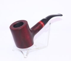 Pipsan Poker Kırmızı Bilezik 9mm Filtreli Çift Ağızlıklı Pipo - Vişne