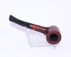 Pipsan Poker Kırmızı Bilezik 9mm Filtreli Çift Ağızlıklı Pipo - Vişne