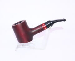 Pipsan Poker Kırmızı Bilezik 9mm Filtreli Çift Ağızlıklı Pipo - Vişne