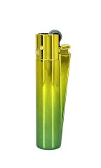 Clipper Metal Çakmak - Yeşil-Sarı Degrade Özel Seri Çakmak (Hediye Kutulu)