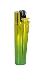 Clipper Metal Çakmak - Yeşil-Sarı Degrade Özel Seri Çakmak (Hediye Kutulu)