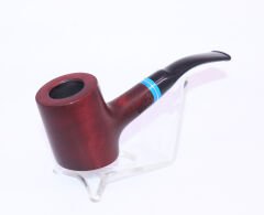 Pipsan Poker Mavi Bilezik 9mm Filtreli Çift Ağızlıklı Pipo - Vişne