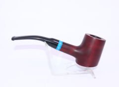 Pipsan Poker Mavi Bilezik 9mm Filtreli Çift Ağızlıklı Pipo - Vişne