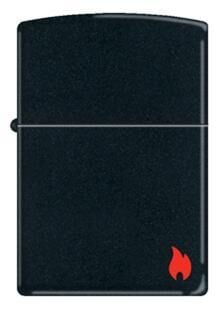 Zippo Black Matte Flame Design Çakmak