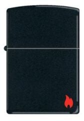 Zippo Black Matte Flame Design Çakmak