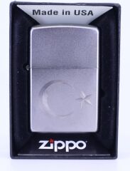 Zippo Satin Ay Yildiz Dizayn Çakmak