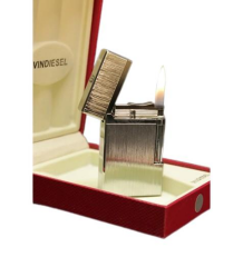 Vindiesel Soft Flame Çakmak Parlak Krom Brushed Dizayn