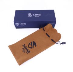 Şahin Sarı Yıldız Half Bent Dublin 9mm. Filtreli Ebonit Saplı Pipo - 296