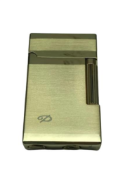 Vindiesel Metalik Sarı Brushed Dizayn Logolu Soft Flame Çakmak