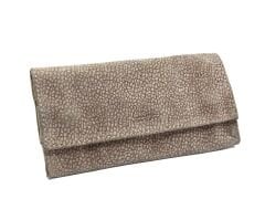 El İşçiliği (Handcraft) Vintage Suni Deri Tütün Kesesi - Bej-Vizon Dokulu