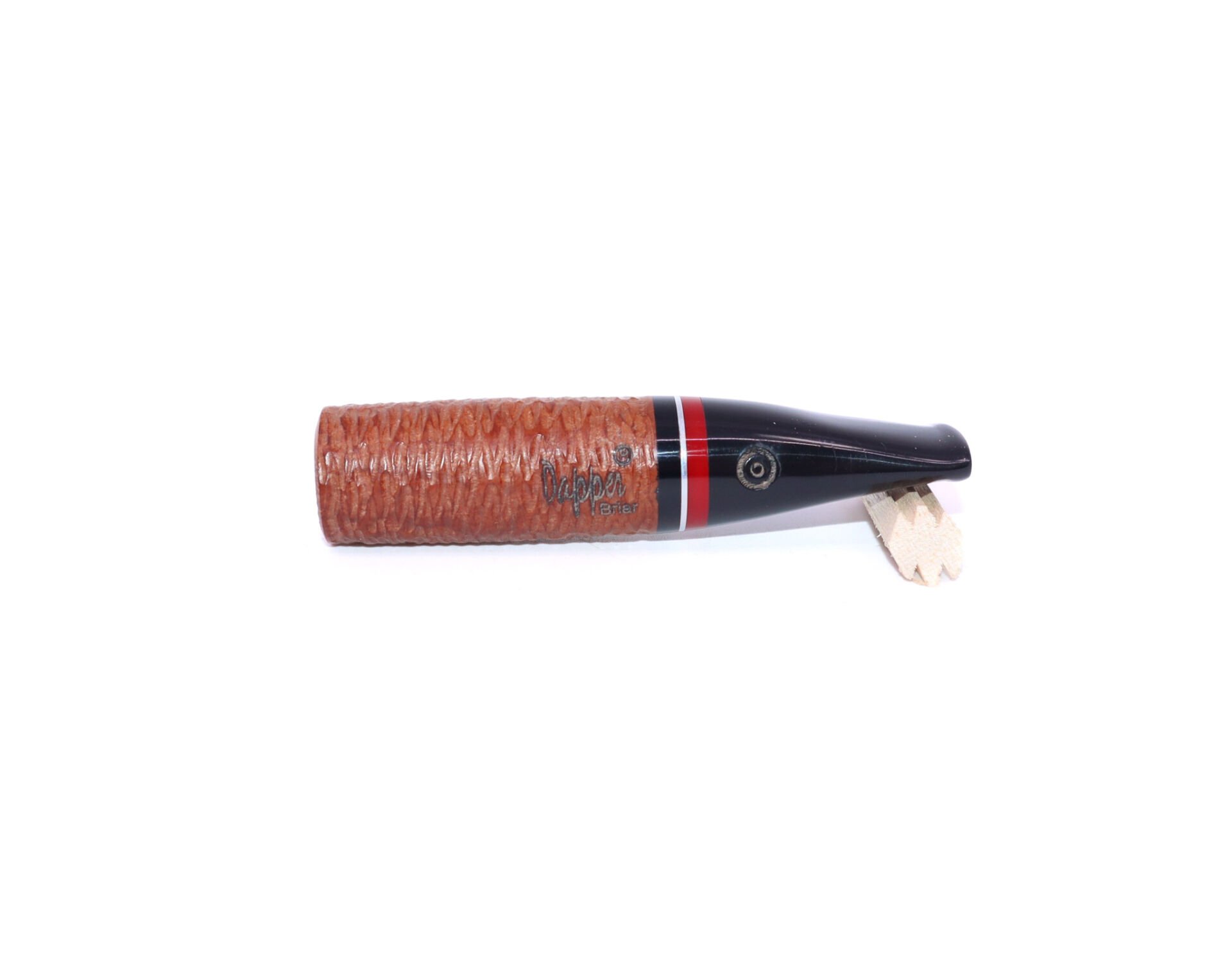 Pipsan Toscanello Backwoods Ağızlık Gravürlü Kahverengi - Kırmızı/Siyah Şeritli 1904