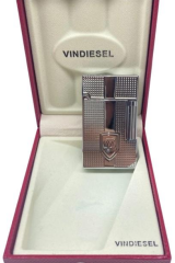 Vindiesel Parlak Krom Soft Flame Çakmak Kabartmalı Logo