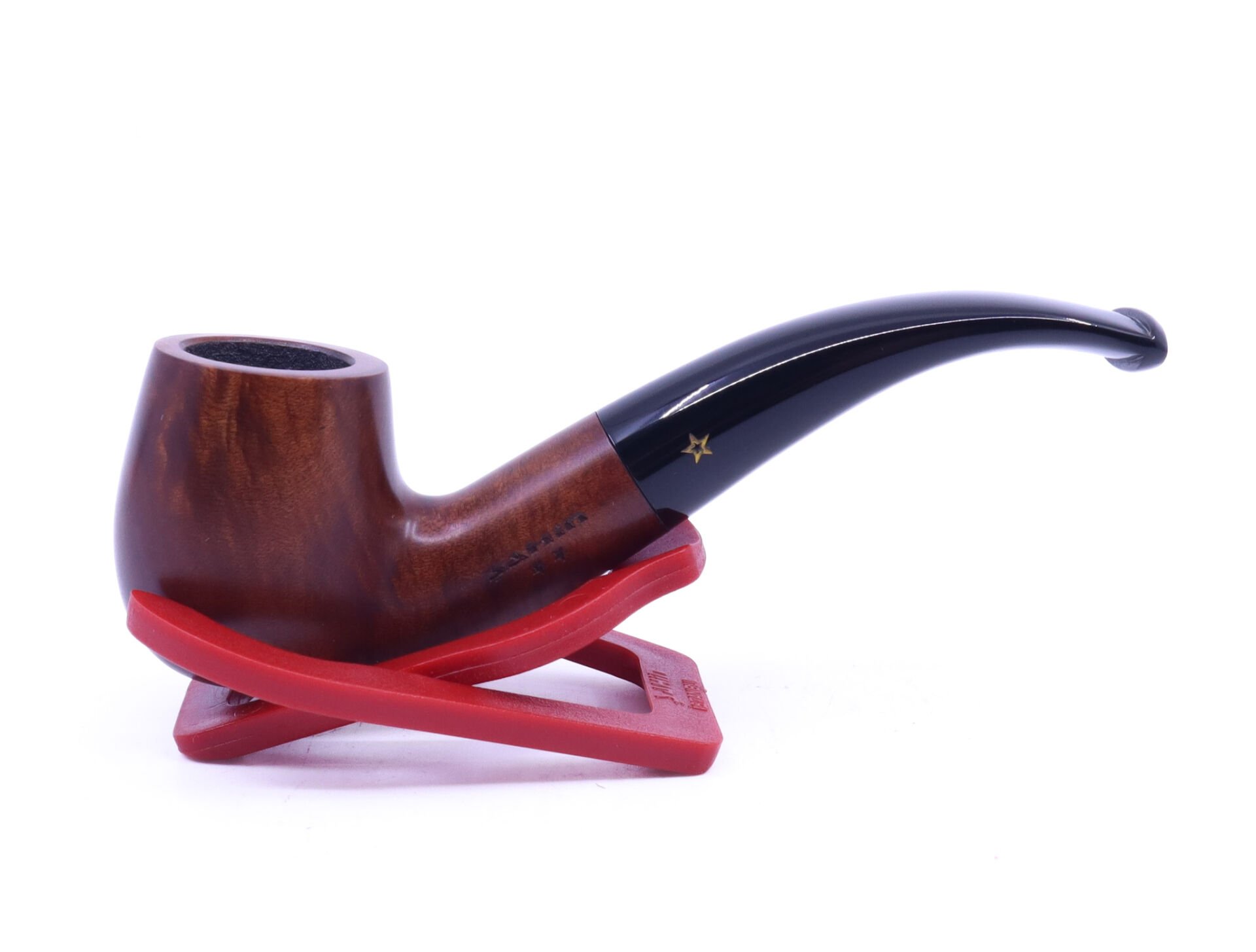 Şahin Sarı Yıldız Bent Billiard 9mm Filtreli Ebonit Saplı Pipo Mod L-10 247786