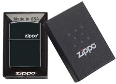 Zippo Black Matte White Logo Design Çakmak