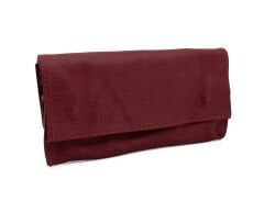 Premium Hakiki Deri Tütün Kesesi - Bordo  Vişne Çürüğü