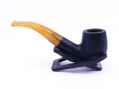 Şahin Sarı Yıldız Bent Billiard 9mm Filtreli Akrilik Saplı Pipo Mod L-10 İstanbul