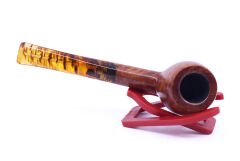 Şahin Sarı Yıldız Prince 9mm Filtreli Akrilik Saplı Pipo-Bari-2 247792