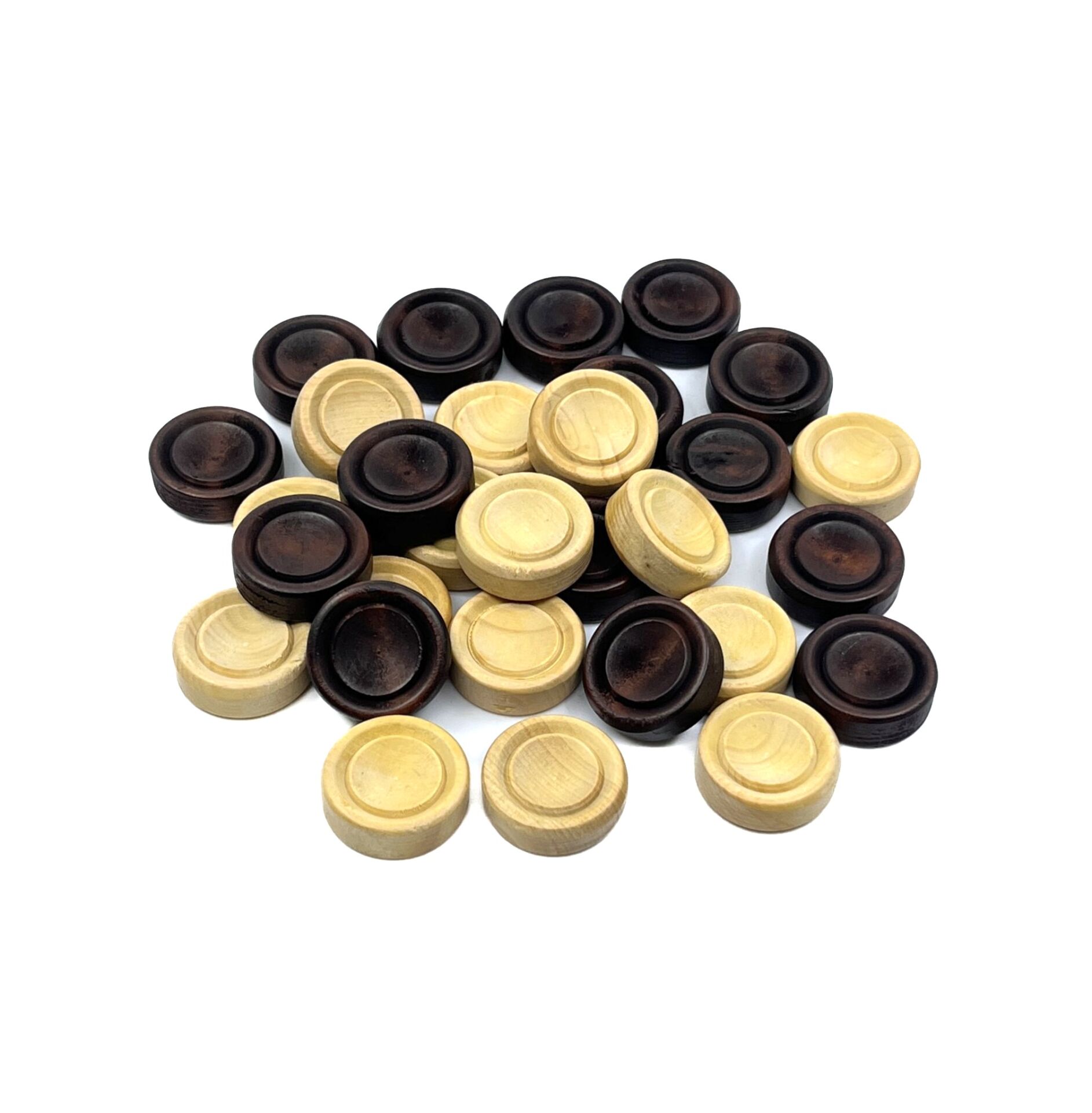 Şimşir Ağacı El İşçiliği Tavla Pulu Seti 2 cm