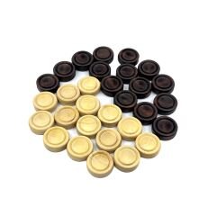 Şimşir Ağacı El İşçiliği Tavla Pulu Seti 2 cm