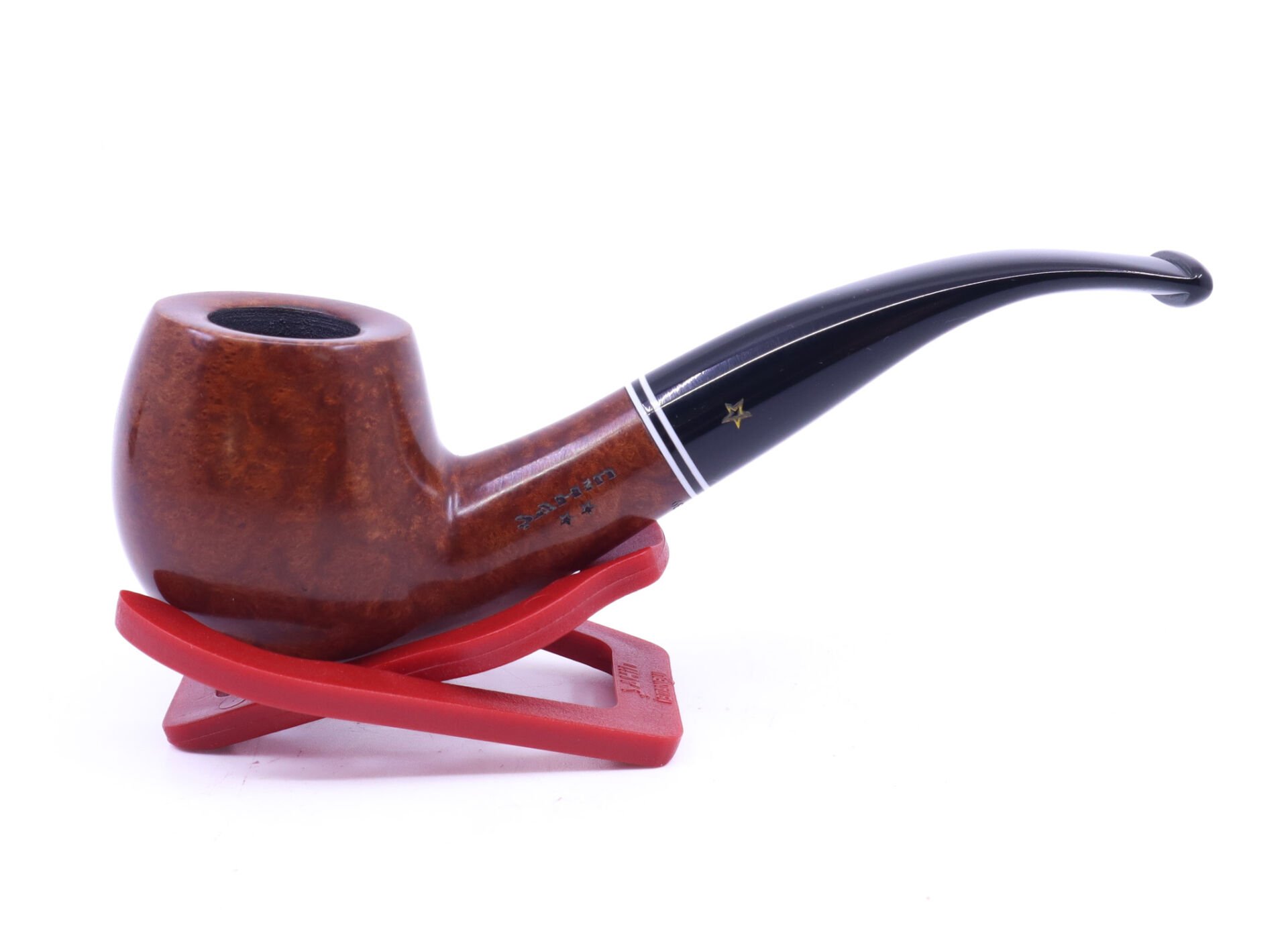 Şahin Sarı Yıldız Bent Apple 9mm Filtreli Akrilik Saplı Pipo 237139-320