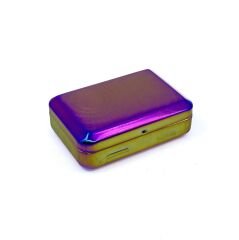 Yaylı Mekanizmalı Metal Tabaka - İridyum Renk Çok Amaçlı Saklama Kutusu