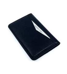 Bons Deri Hakiki Deri Kartlık, Minimalist Unisex Cüzdan ve Kredi Kartlık Modeli - Siyah