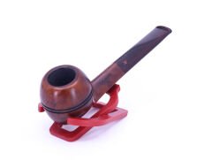 Şahin Kırmızı Yıldız Bulldog 9mm Filtreli Kahverengi Saplı Pipo