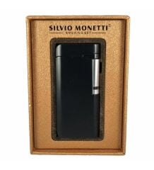 Silvio Monetti Elektronik İndüksiyon Ateşlemeli Puro Çakmağı Siyah Renk
