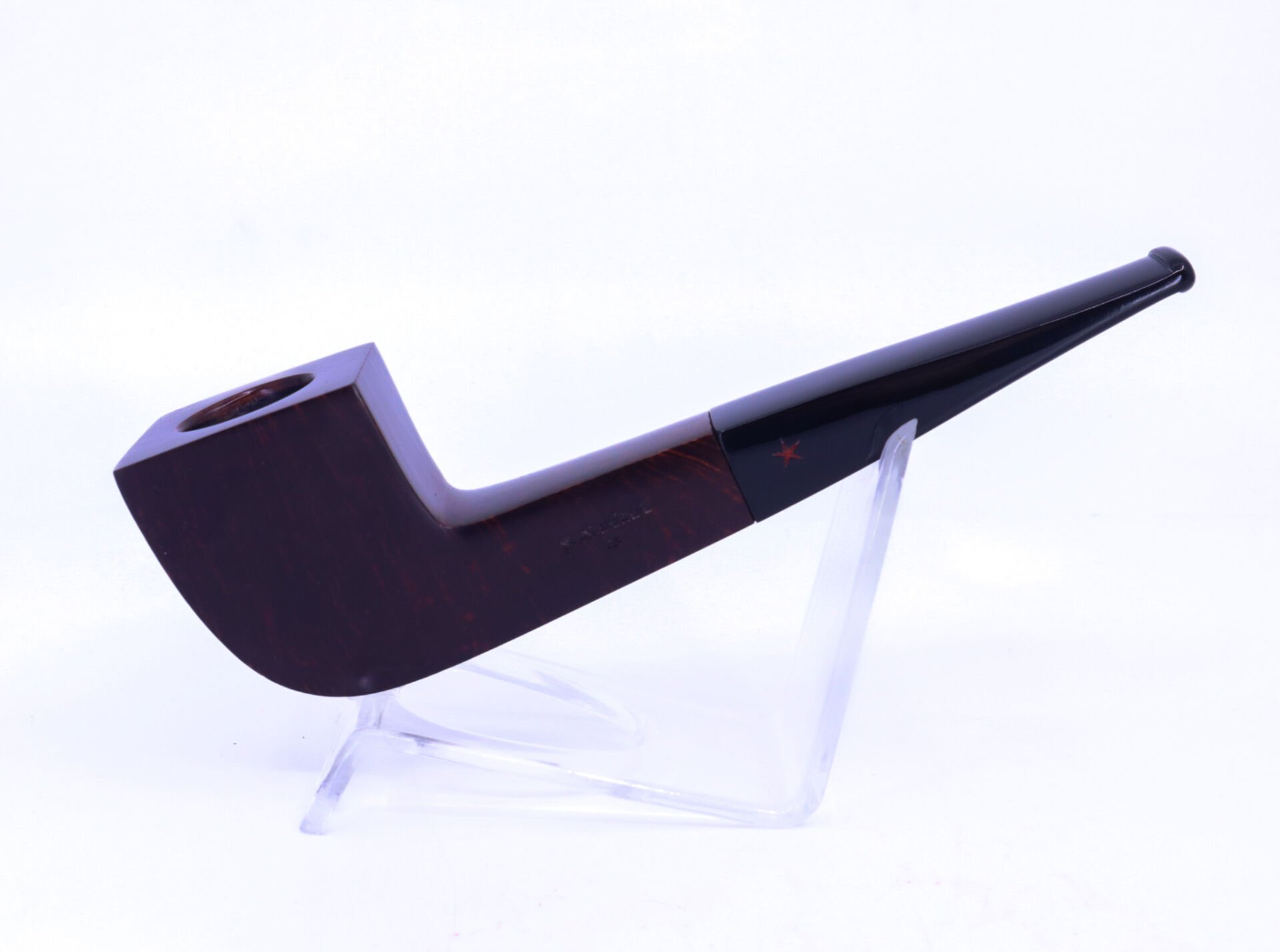 Şahin Kırmızı Yıldız Panel 9mm Filtreli Akrilik Saplı Pipo 530