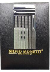 Silvio Monetti Parlak Krom Lüks Çakmak