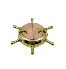 Denizci Temalı Pirinç Küllük - Gemi Dümeni