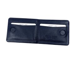 Bons Hakiki Deri Erkek Cüzdan - Minimalist Kartlık ve Cüzdan - Lacivert