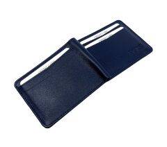 Bons Hakiki Deri Erkek Cüzdan - Minimalist Kartlık ve Cüzdan - Lacivert